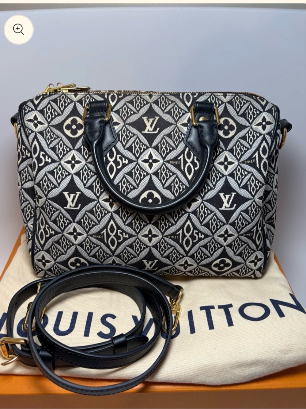 Authentic: Louis Vuitton Speedy 25 Bandoulière 1854 Monogram Jacquard - Picture 3 of 13